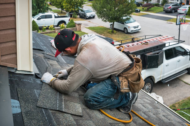 Professional Roof Leak Repair technician working in Roberts, WI